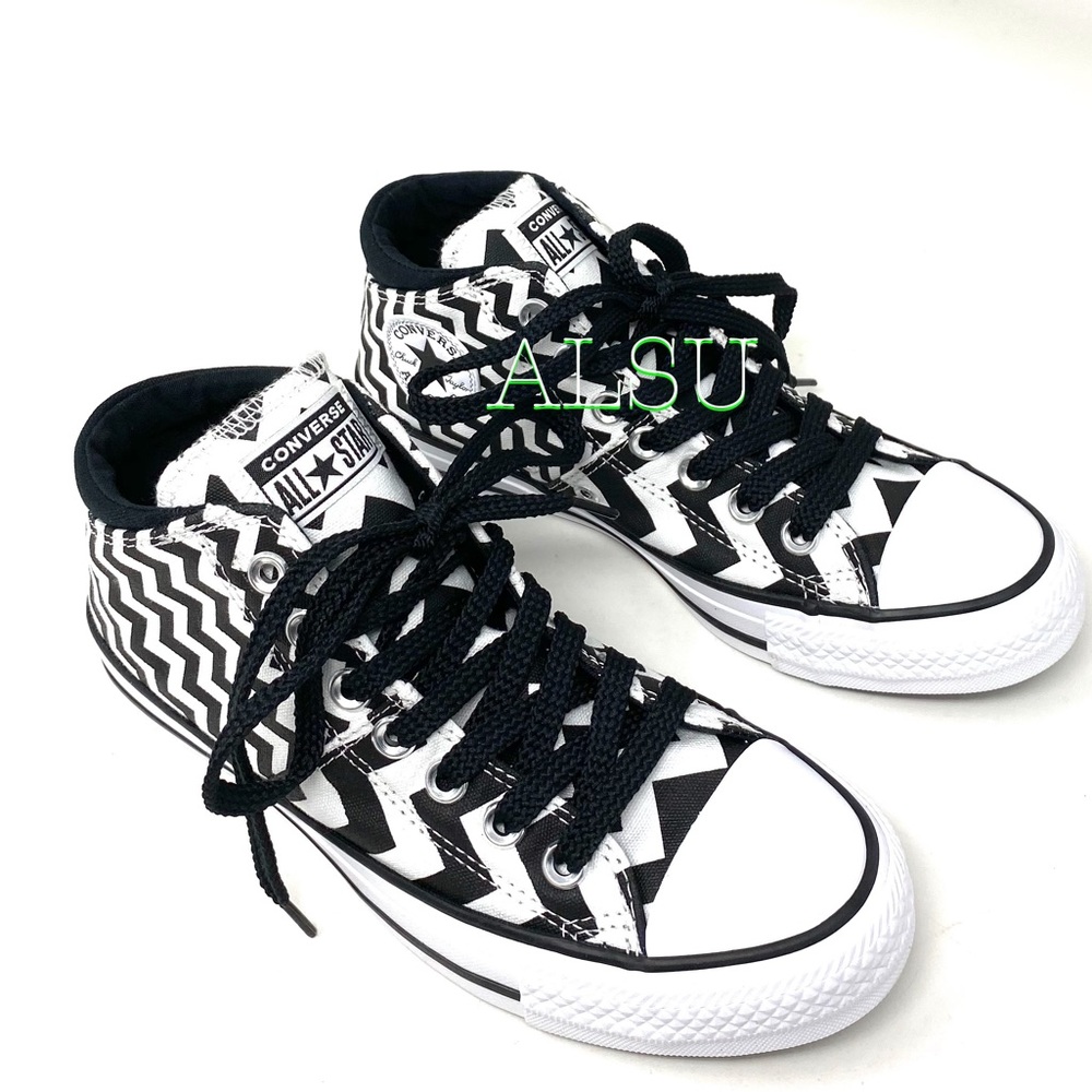 Christmas Sale 🎄 Converse Ctas Madison Mid Canvas White Black Women's 565388F - Picture 2 of 9